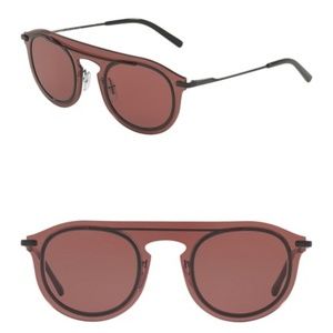 Dolce & Gabbana 48mm Round Sunglasses Bordeaux